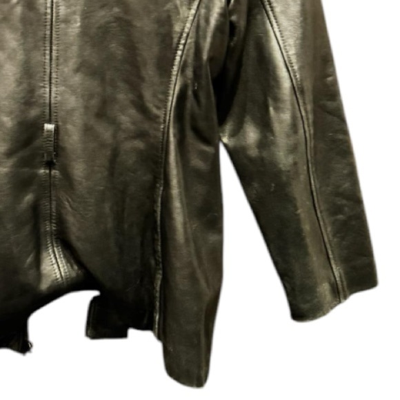 Andrew Marc genuine Black Leather Jacket no belt size XS - Picture 7 of 7